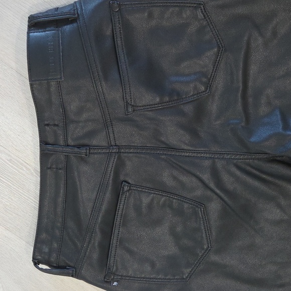Judy Blue Faux Leather Pants Straight Leg High Rise Tummy Control Black 9/29 - Picture 5 of 9